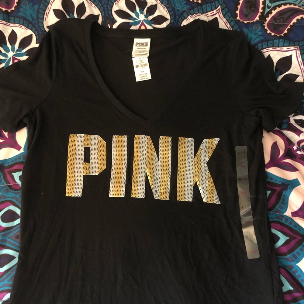 PINK Bling V-Neck